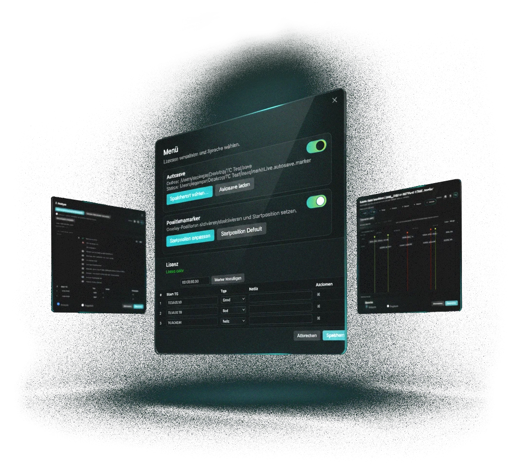 MarkitMarkers Oberfläche für Ambient Lockit Marker Premiere und Ambient Lockit DaVinci Resolve